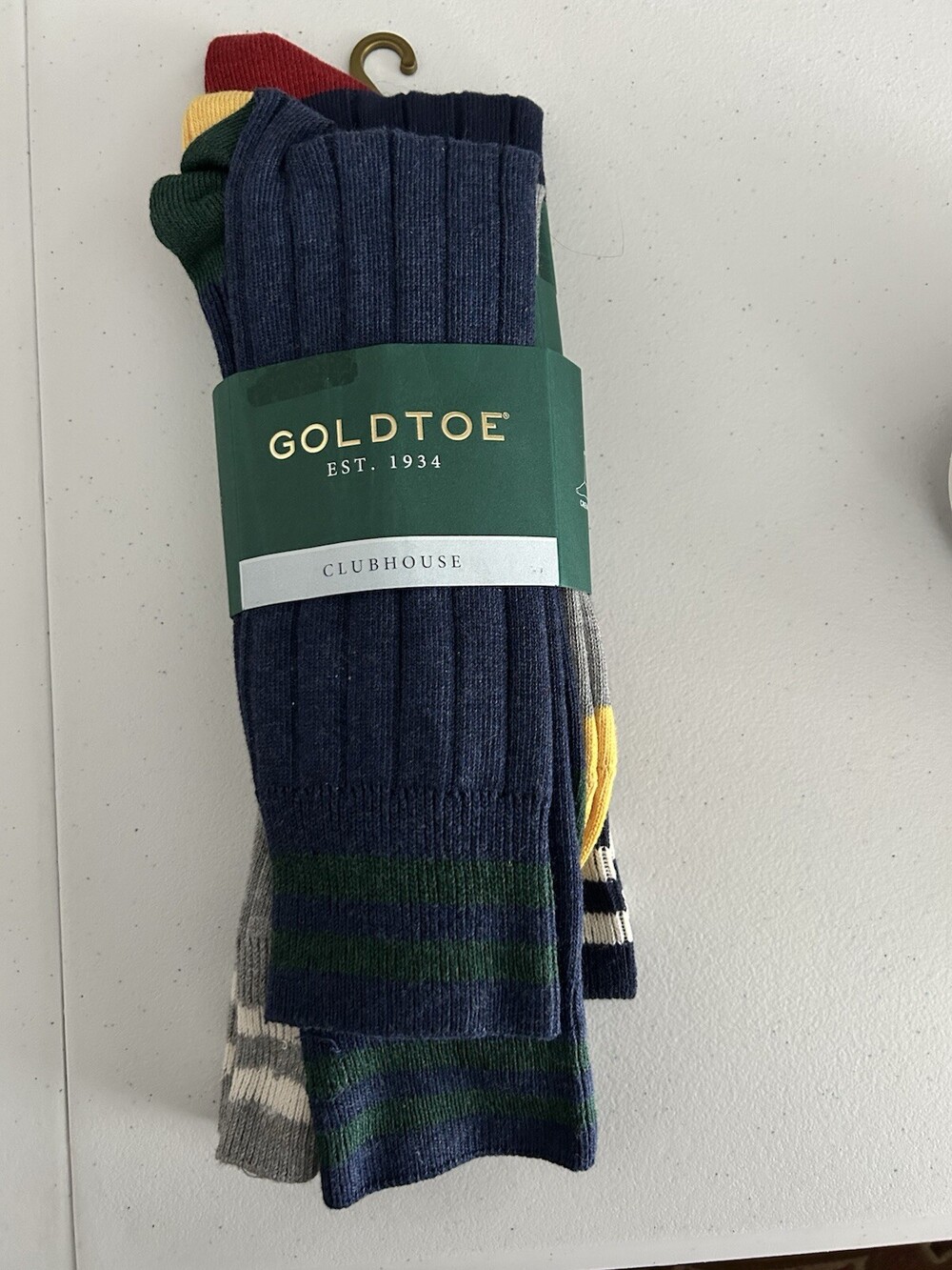 Goldtoe Clubhouse Men’s 3PR Hampton Crew AquaFX Stripe Socks Style 2054S3 $20